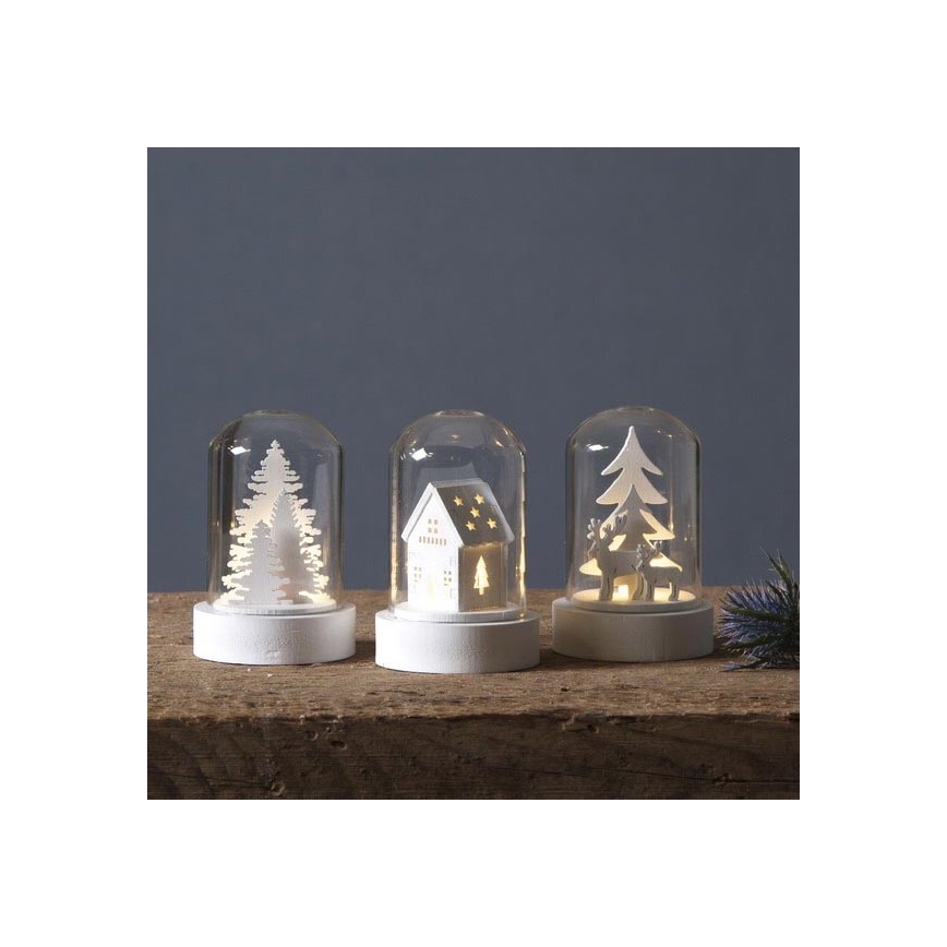 Eglo - SET 3x LED Kerst Decoratie 1xLED/0,06W/1xCR2032 wit