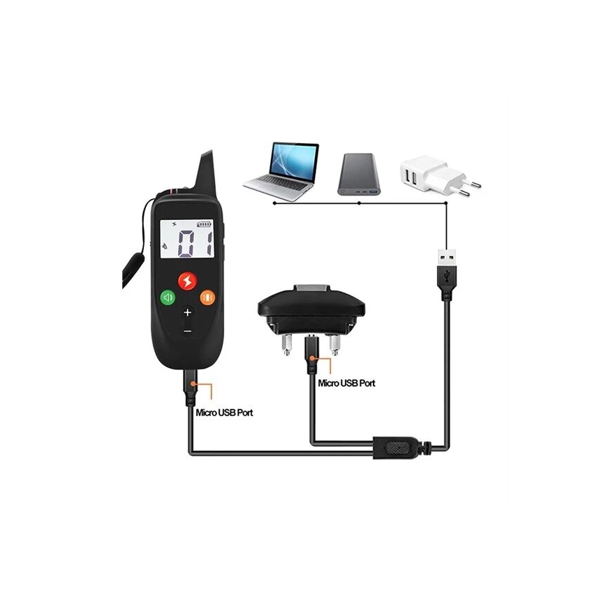 Elektrische hondentrainingshalsband 52cm 500m 3,7V IP67