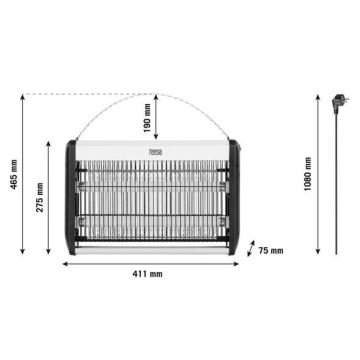 Elektrische insectenverdelger 2x10W/230V 80m2