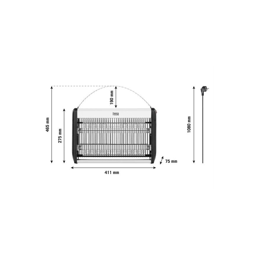 Elektrische insectenverdelger 2x10W/230V 80m2