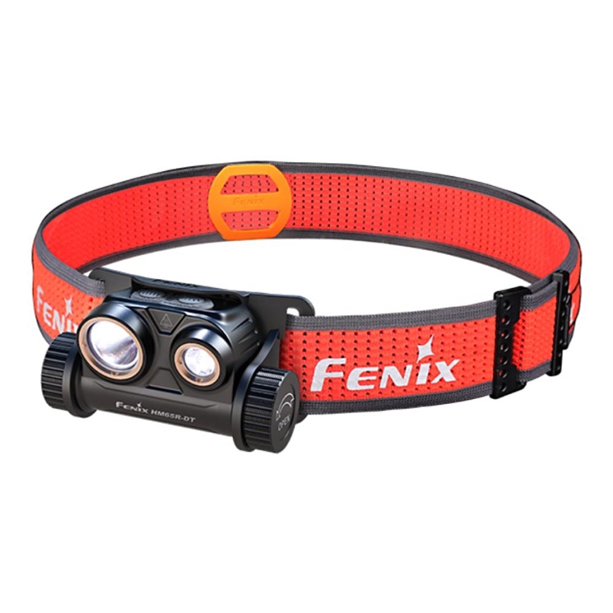 Fenix HM65RDTBLC - LED Oplaadbare hoofdlamp LED/USB IP68 1500 lm 300 h zwart/oranje