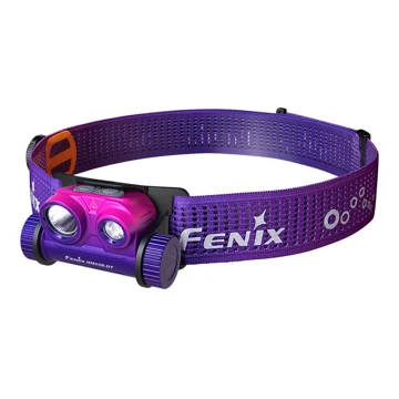 Fenix HM65RDTNEB -LED Oplaadbare hoofdlamp LED/USB IP68 1500 lm 300 h paars/roze