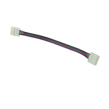 Flexibel tweezijdig connector voor RGB LED stroken 4pin 10 mm