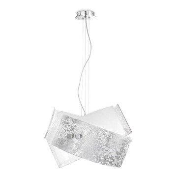 Gea Luce CAMILLA S G arg - Hanglamp aan een koord CAMILLA 2xE27/70W/230V zilver