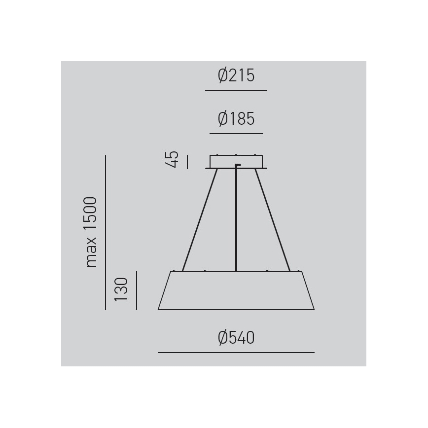 Gea Luce JULIETTE S N - Dimbare LED hanglamp aan een koord JULIETTE LED/50W/230V zwart/goud