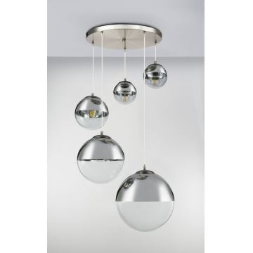 Globo - Hanglamp aan een koord 5xE27/60W/230V diameter 65 cm