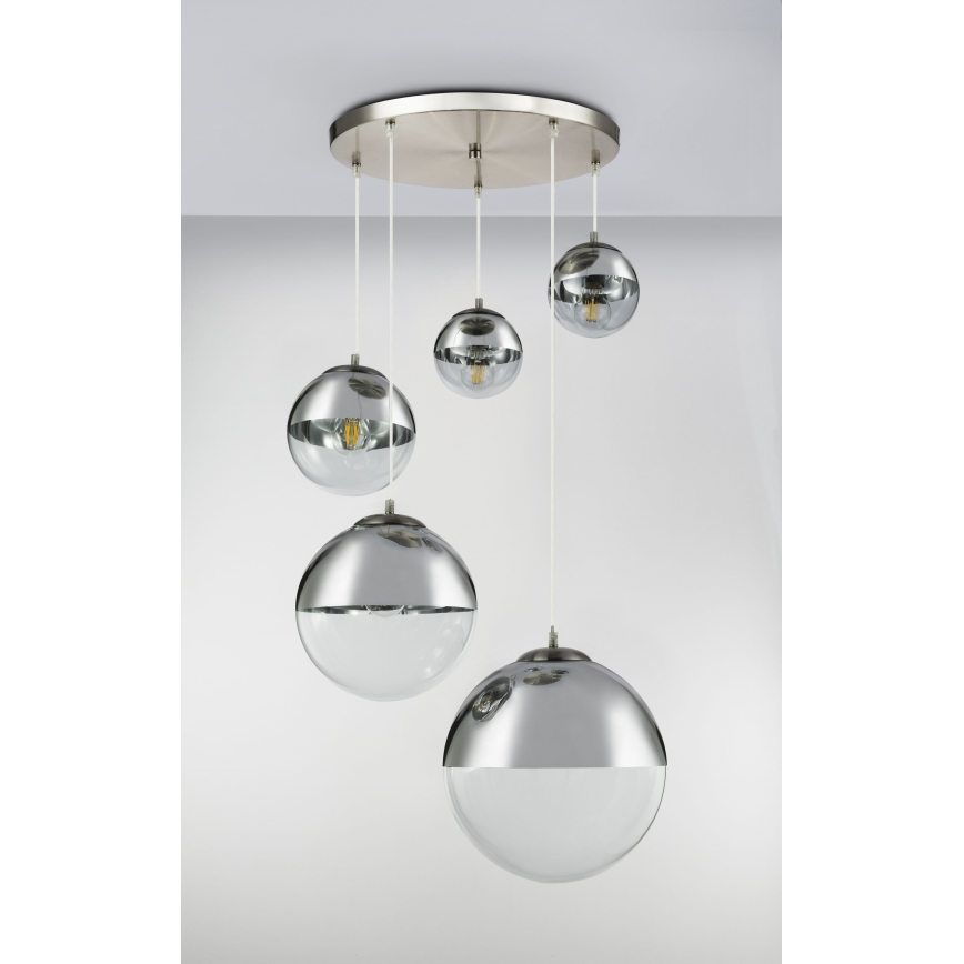 Globo - Hanglamp aan een koord 5xE27/60W/230V diameter 65 cm