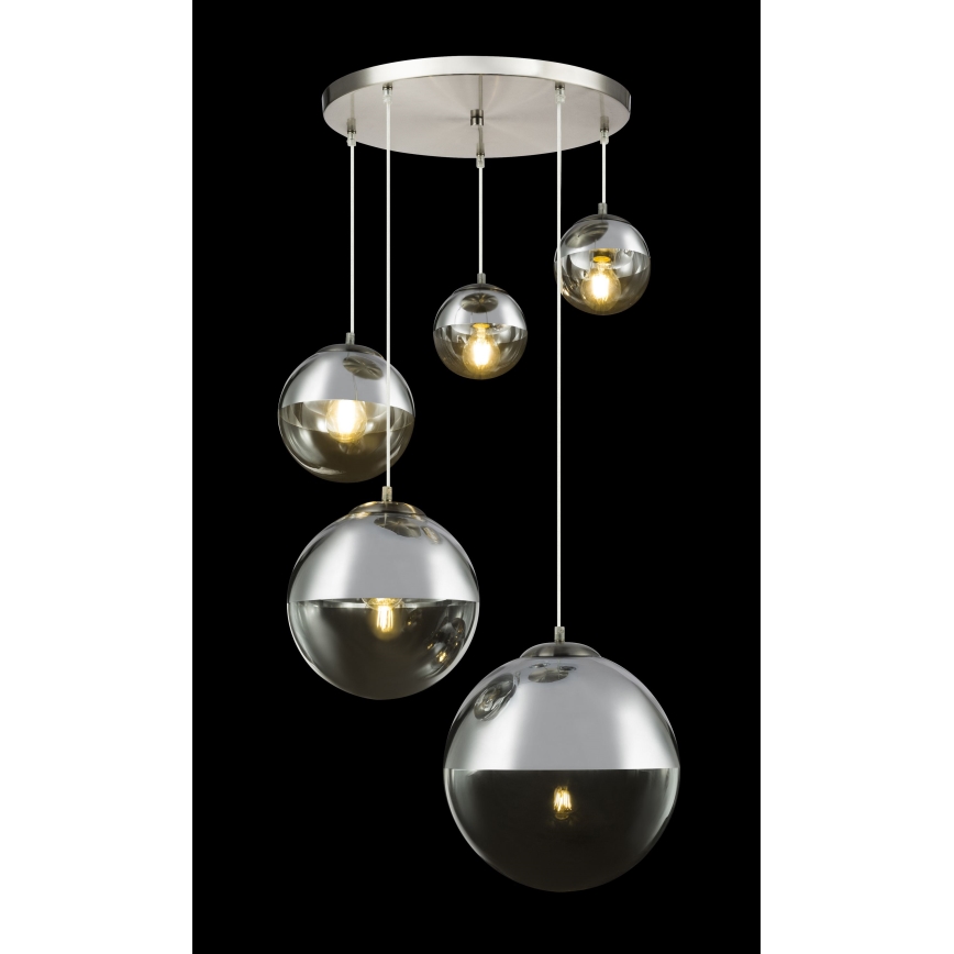 Globo - Hanglamp aan een koord 5xE27/60W/230V diameter 65 cm