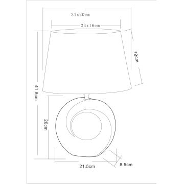 Globo - Tafellamp 1xE27/40W/230V