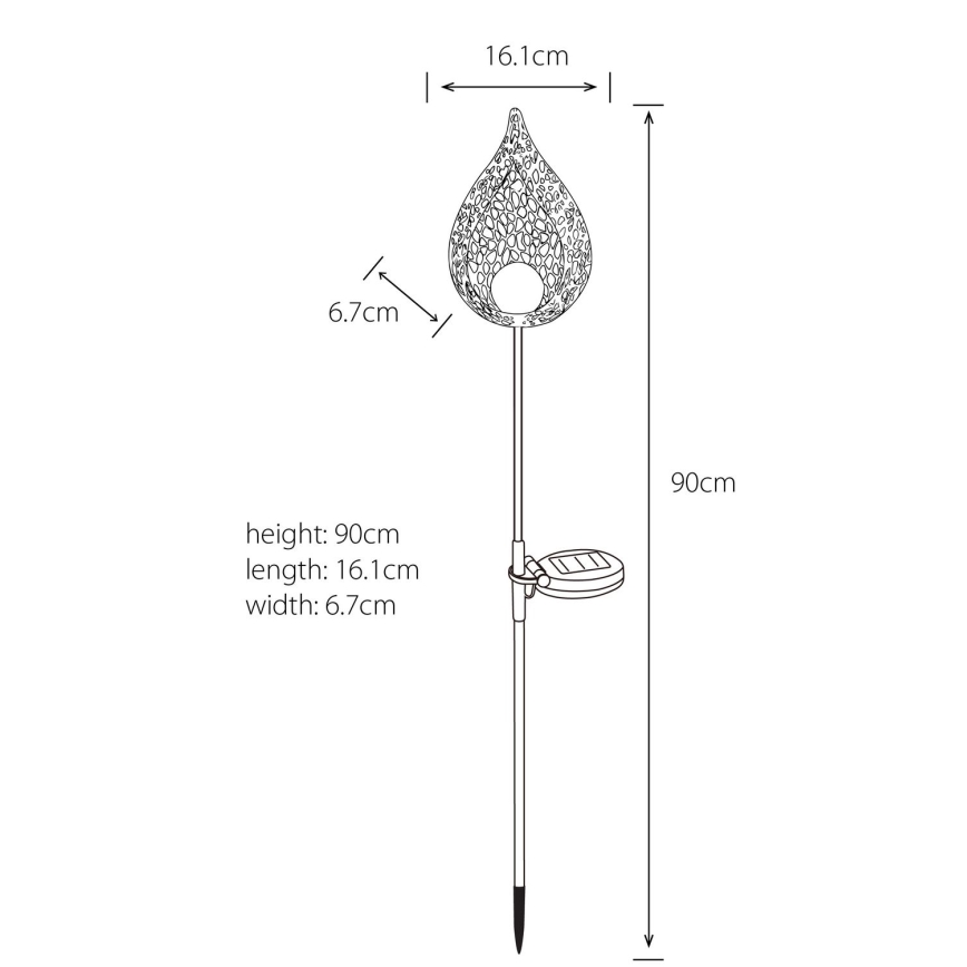 Globo - LED lamp op zonne-energie LED/0.06W/3.2V 300mAh IP44