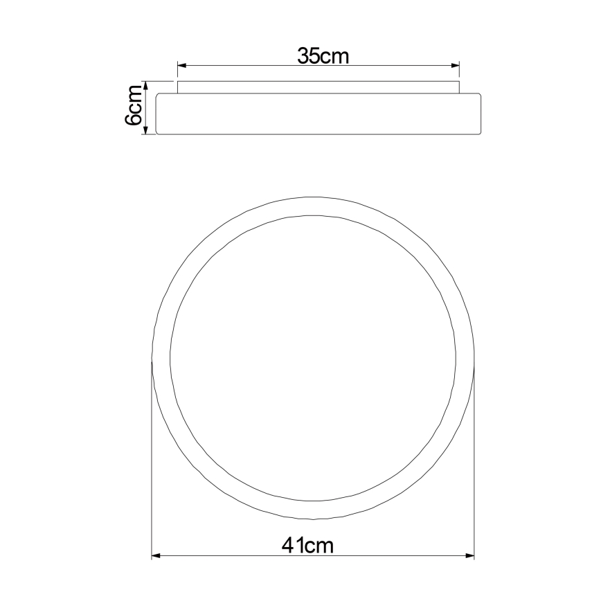 Globo - Dimbare LED plafondlamp LED/18W/230V 2700-6500K + afstandsbediening