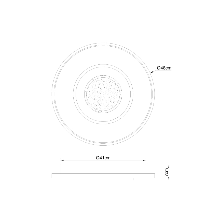 Globo - Dimbare LED plafondlamp LED/36W/230V 2700-6000K + afstandsbediening