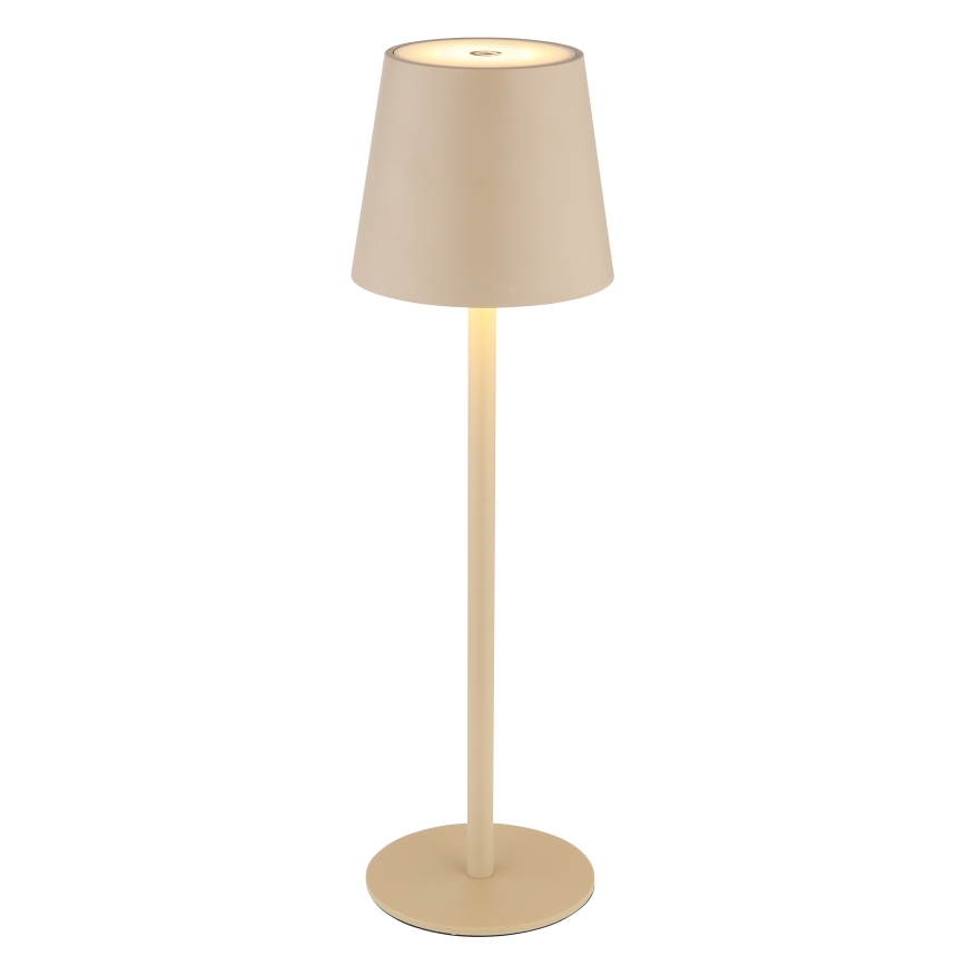 Globo - LED Dimbaar aanraken buitenshuis lamp LED/3W/3,7V IP44 1800 mAh USB beige