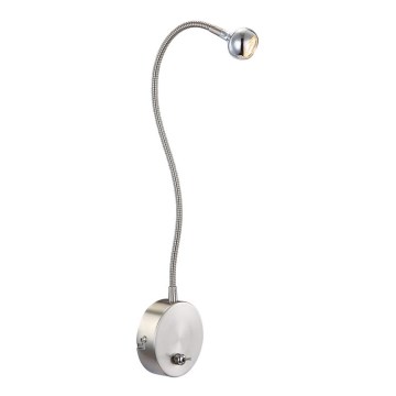 Globo - LED Flexibel klein lamp LED/3W/230V chroom