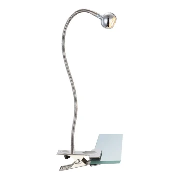 Globo - LED Flexibel klein lamp met clip LED/3W/230V chroom