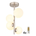 Globo - LED Hanglamp met vaste pendel 4xG9/3W/230V chroom