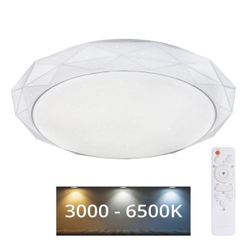 Globo - RGBW dimbare plafondlamp LED/48W/230V+LED/10W/230V 3000-6500K + afstandsbediening