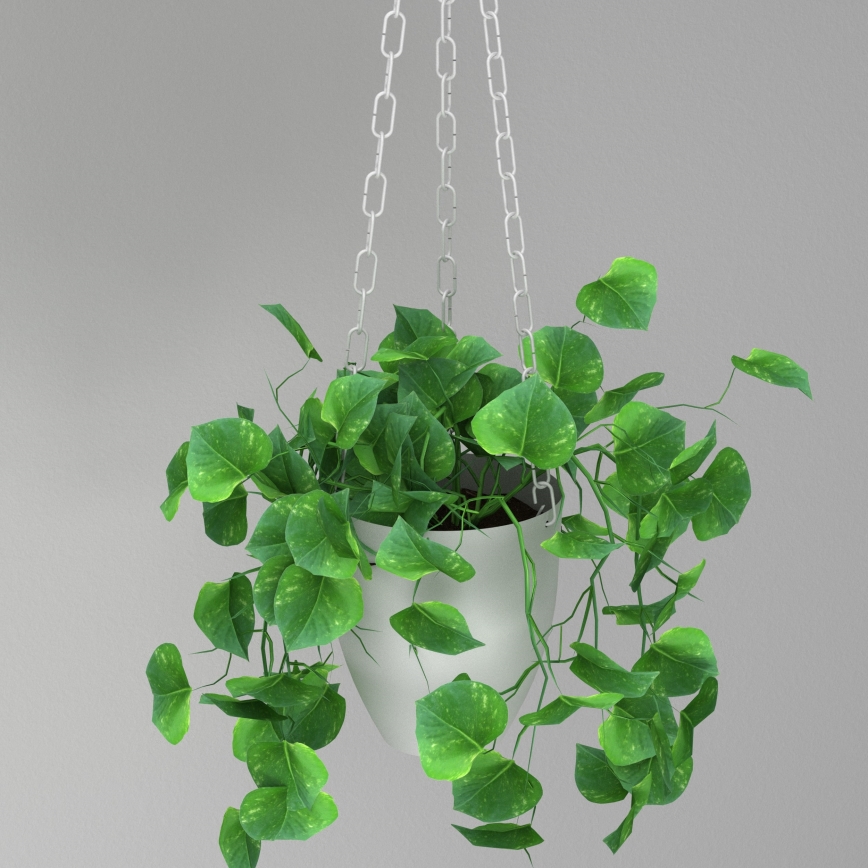 Hangende bloempot 155x17 cm wit