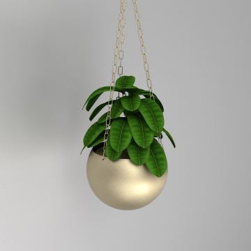 Hangende bloempot 155x20 cm goud