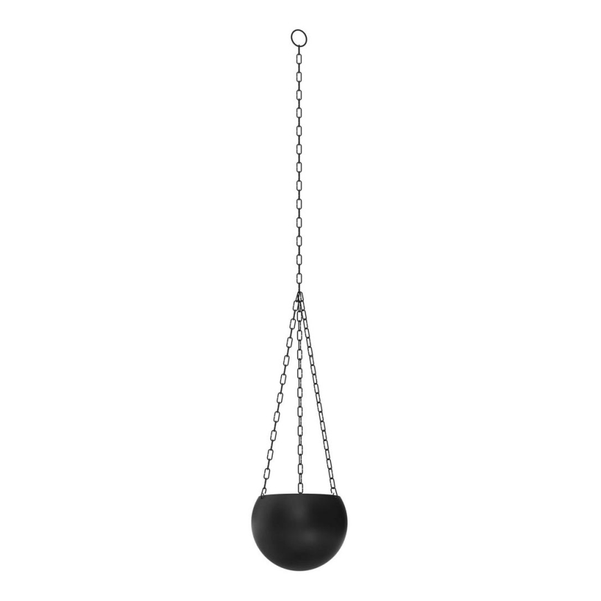 Hangende bloempot 155x20 cm zwart