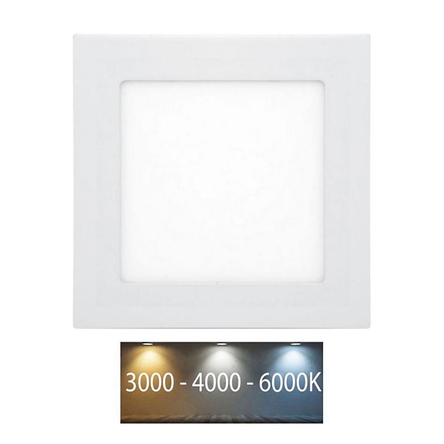 Hangende LED Badkamer plafond verlichting RAFA LED/6W/230V 3000/4000/6000K 12x12 cm IP44 wit