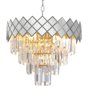 Hanglamp aan een ketting CARISMA 9xE14/40W/230V mat chroom