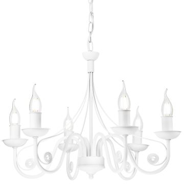 Hanglamp aan een ketting DONATO 6xE14/40W/230V wit