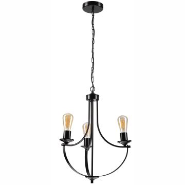 Hanglamp aan een ketting GINA 3xE27/60W/230V zwart