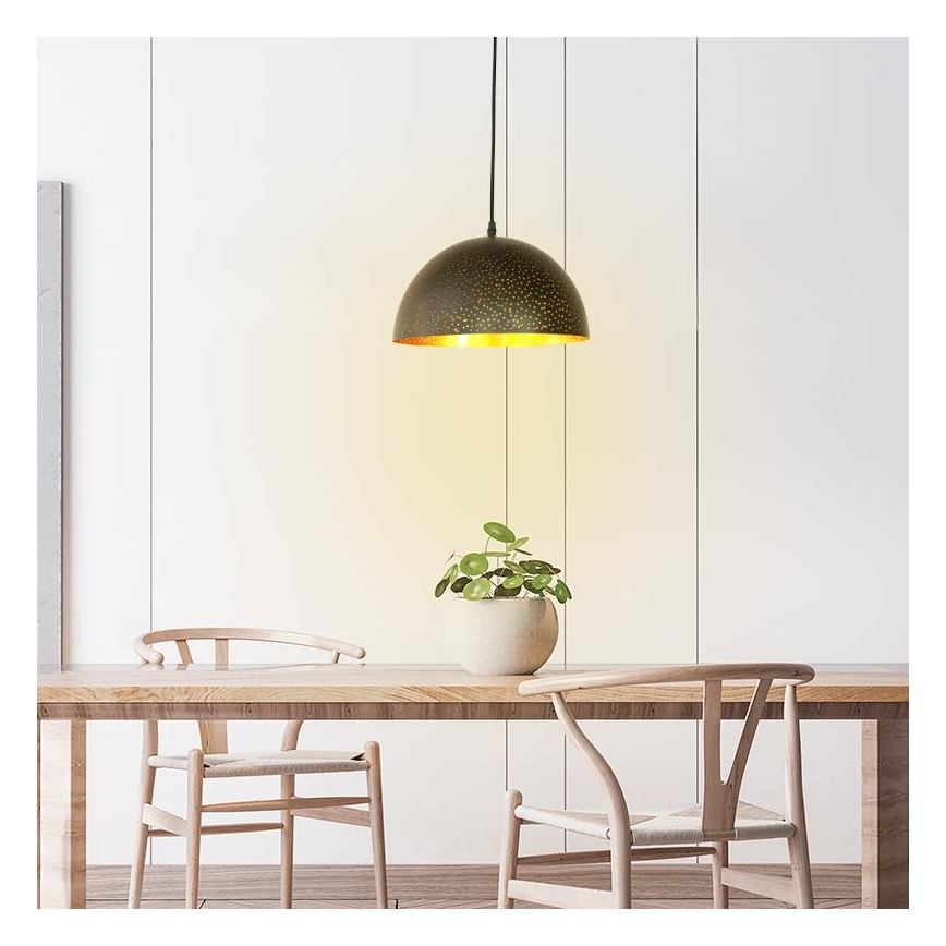 Hanglamp aan een koord 1xE27/60W/230V diameter 30 cm zwart