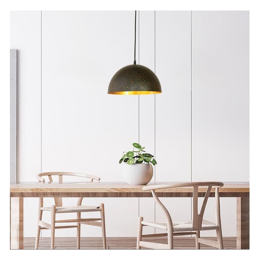 Hanglamp aan een koord 1xE27/60W/230V diameter 30 cm zwart