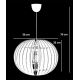 Hanglamp aan een koord 1xE27/60W/230V wit diameter 36 cm