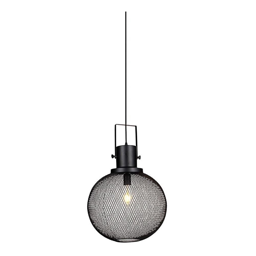 Hanglamp aan een koord 1xE27/60W/230V zwart