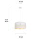 Hanglamp aan een koord ALDO 1xE27/60W/230V diameter 40 cm wit