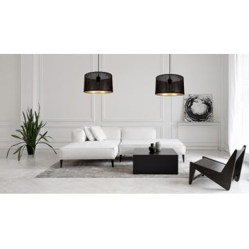 Hanglamp aan een koord ALDO 2xE27/60W/230V zwart