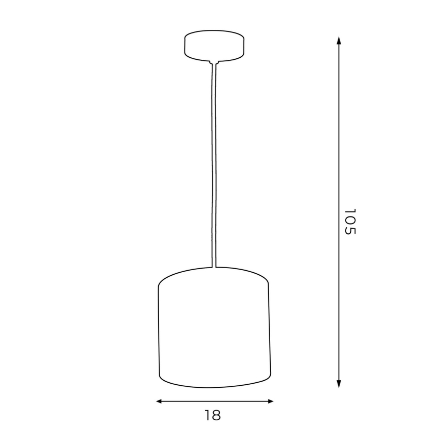 Hanglamp aan een koord ARDEN 1xE27/60W/230V diameter 18 cm wit