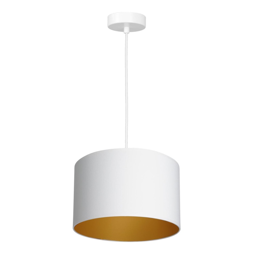 Hanglamp aan een koord ARDEN 1xE27/60W/230V diameter 25 cm wit/gouden