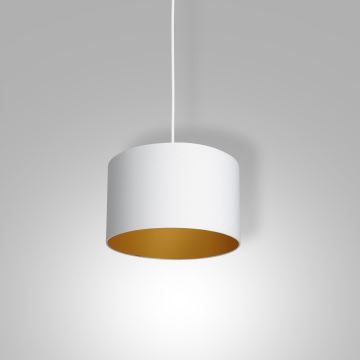 Hanglamp aan een koord ARDEN 1xE27/60W/230V diameter 25 cm wit/gouden