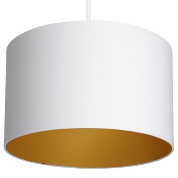 Hanglamp aan een koord ARDEN 1xE27/60W/230V diameter 25 cm wit/gouden