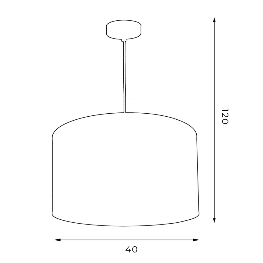 Hanglamp aan een koord ARDEN 1xE27/60W/230V diameter 40 cm zwart/wit