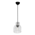 Hanglamp aan een koord ARIA 1xE27/60W/230V zilver