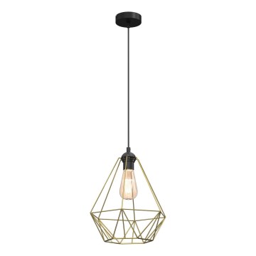 Hanglamp aan een koord BASKET 1xE27/60W/230V diameter 35 cm goud