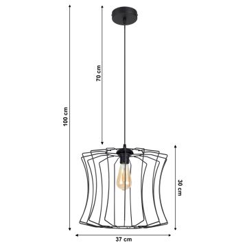 Hanglamp aan een koord BEK 1xE27/60W/230V d. 37 cm