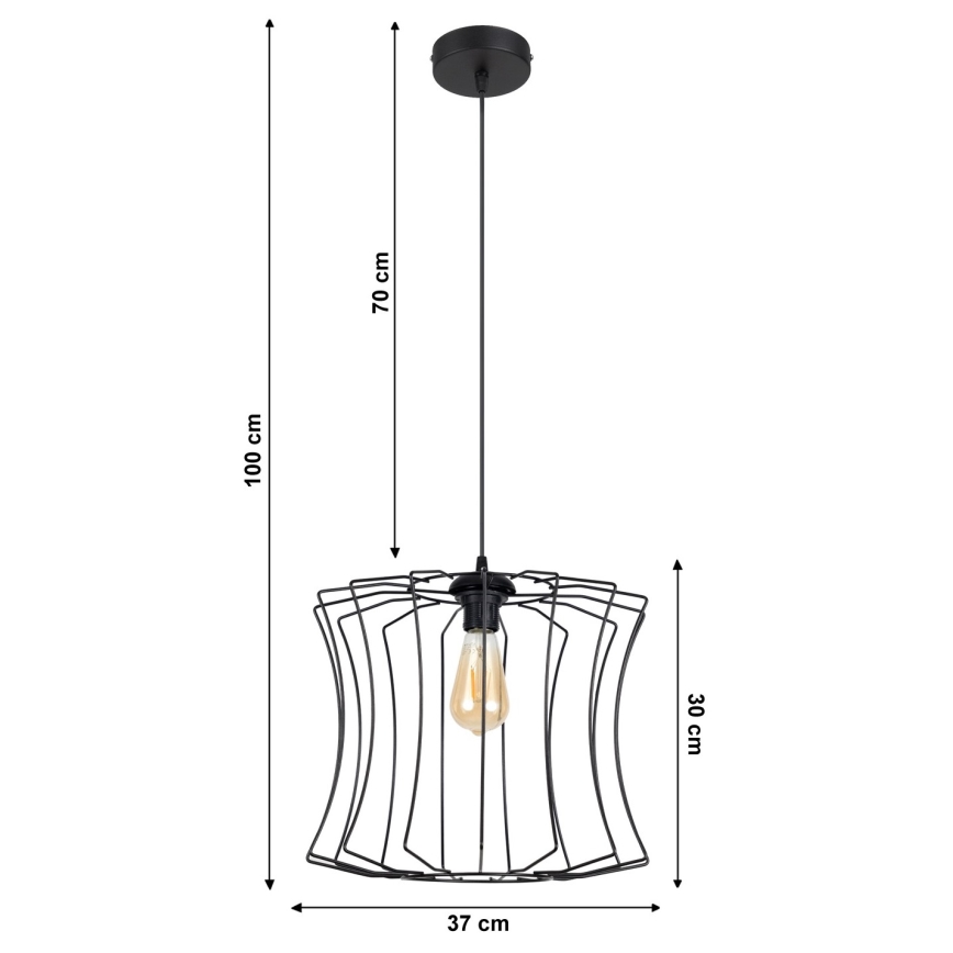 Hanglamp aan een koord BEK 1xE27/60W/230V d. 37 cm