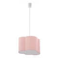 Hanglamp aan een koord CLOUD 1xE27/25W/230V roze