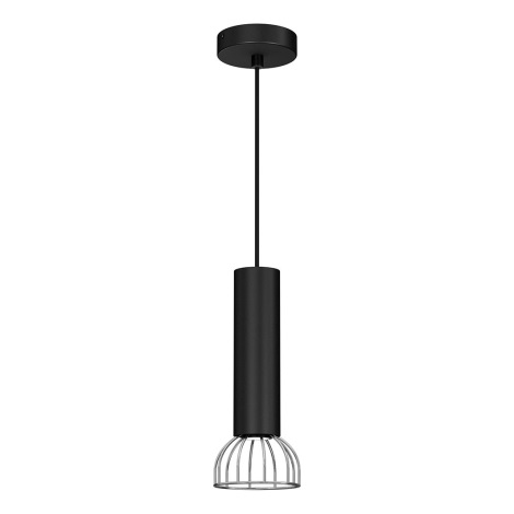 Hanglamp aan een koord DANTE 1xGU10/25W/230V zwart/glanzend chroom