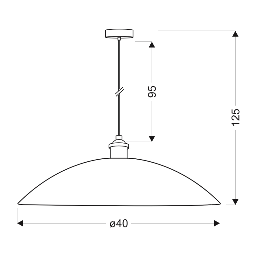 Hanglamp aan een koord DEXTER 1xE27/60W/230V