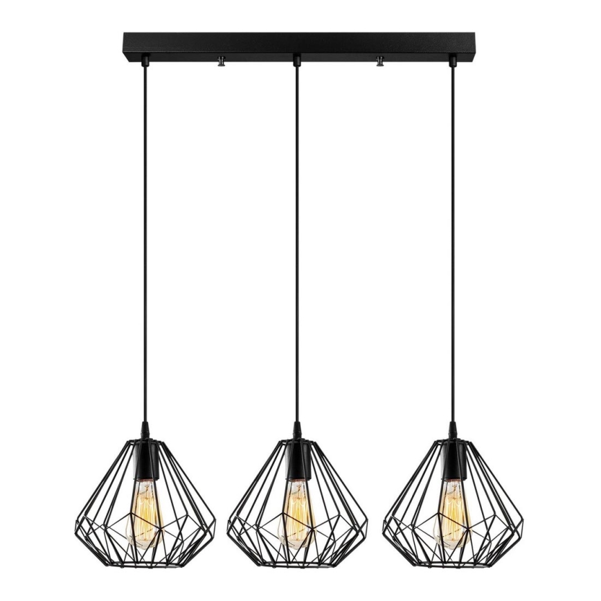 Hanglamp aan een koord DIAMOND 3xE27/100W/230V