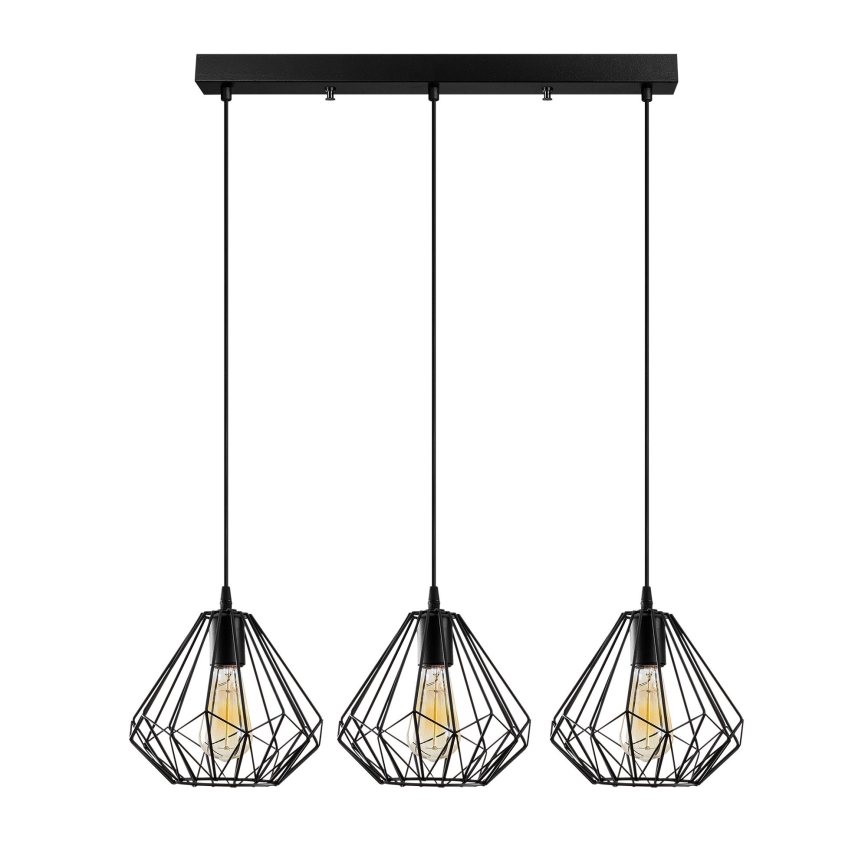 Hanglamp aan een koord DIAMOND 3xE27/100W/230V