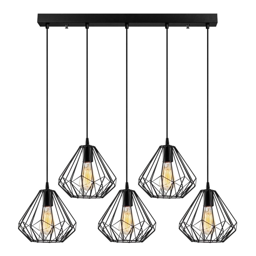 Hanglamp aan een koord DIAMOND 5xE27/100W/230V