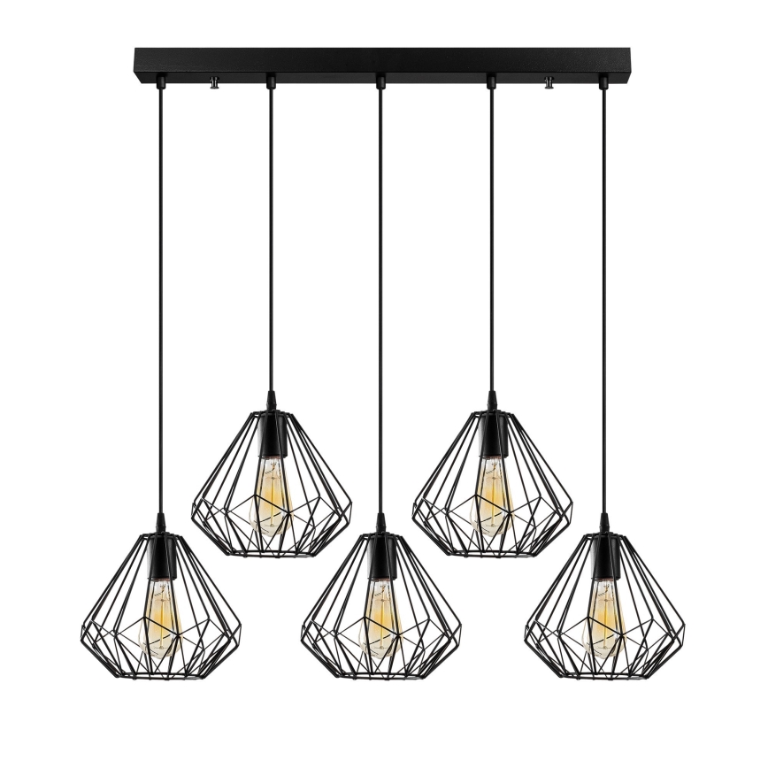 Hanglamp aan een koord DIAMOND 5xE27/100W/230V